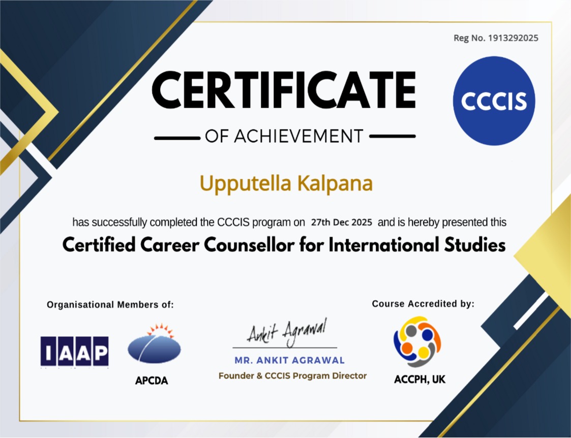 Certified Career Counsellor for International Studies Certificate